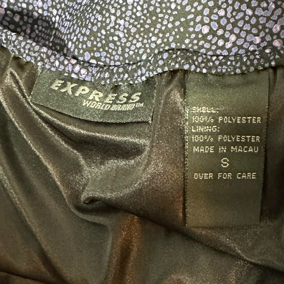 Vintage Y2K Express Purple Polka Dot High-Low Flounce Hem Midi Skirt Size Small - Picture 11 of 11